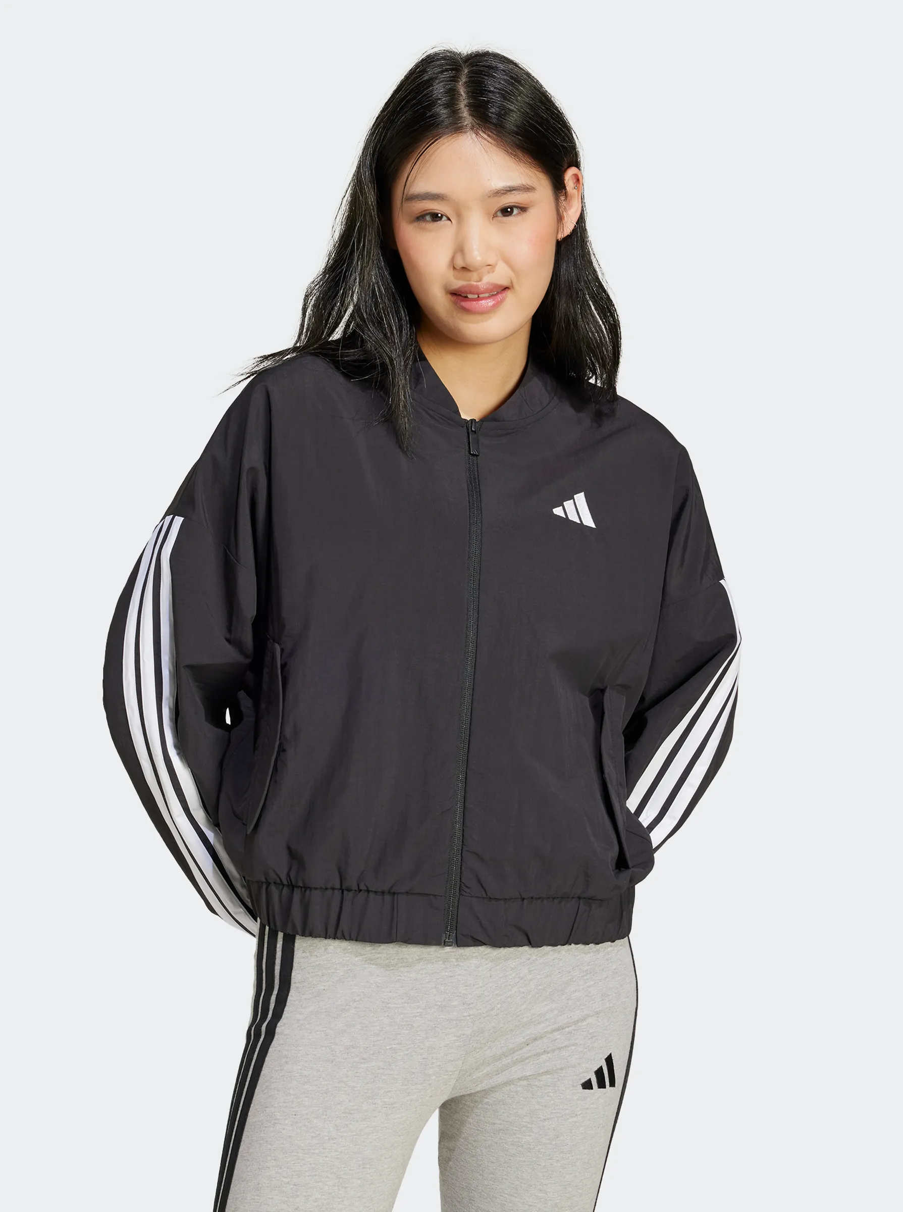 3-Stripes Woven Bomber Jacket High Visibility Accents