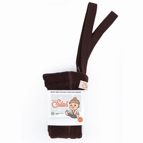Ultra Soft Eco Shopper Compression Support Silly Silas Teddy Warmy Footles Tights Chocolate Brown