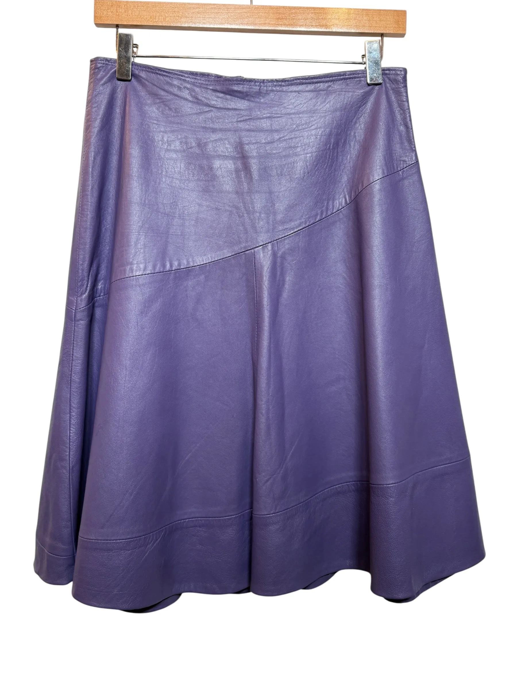 Women's Leather Skirt (Size L) animal print shorts