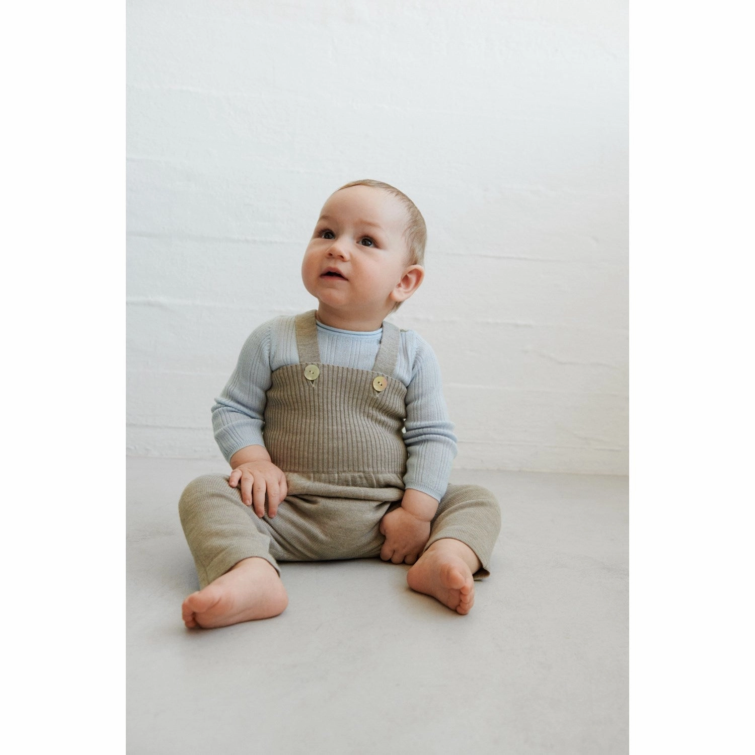 Modern Fit Durable Utility FUB Oat Melange Baby High Waist Overalls