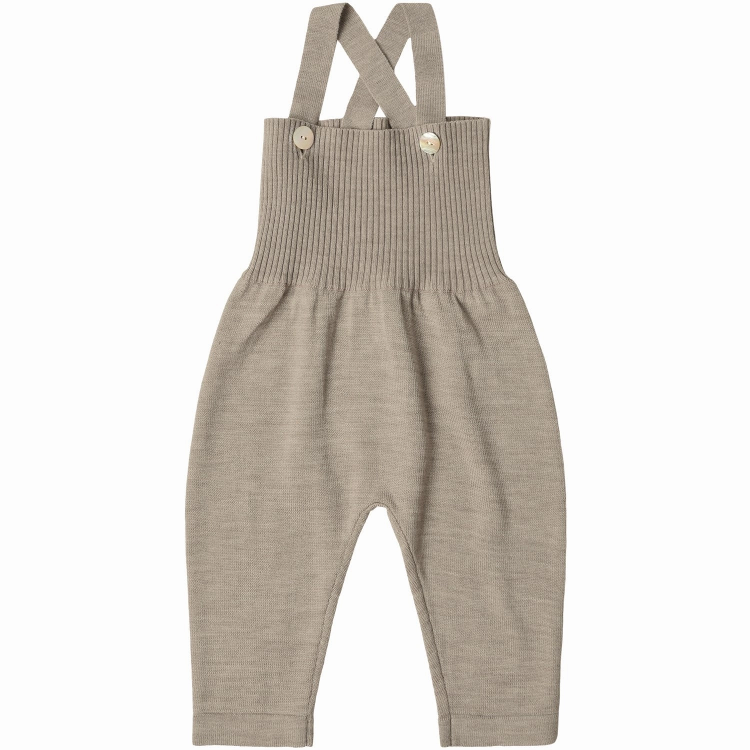 FUB Oat Melange Baby High Waist Overalls pilling resistant Slim Design