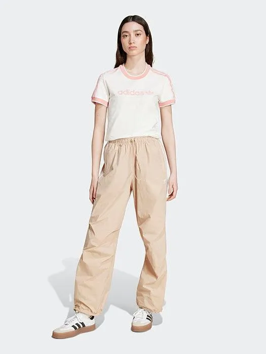 Graphic Badge Slim 3-Stripes T-Shirt Quick Dry Fabric