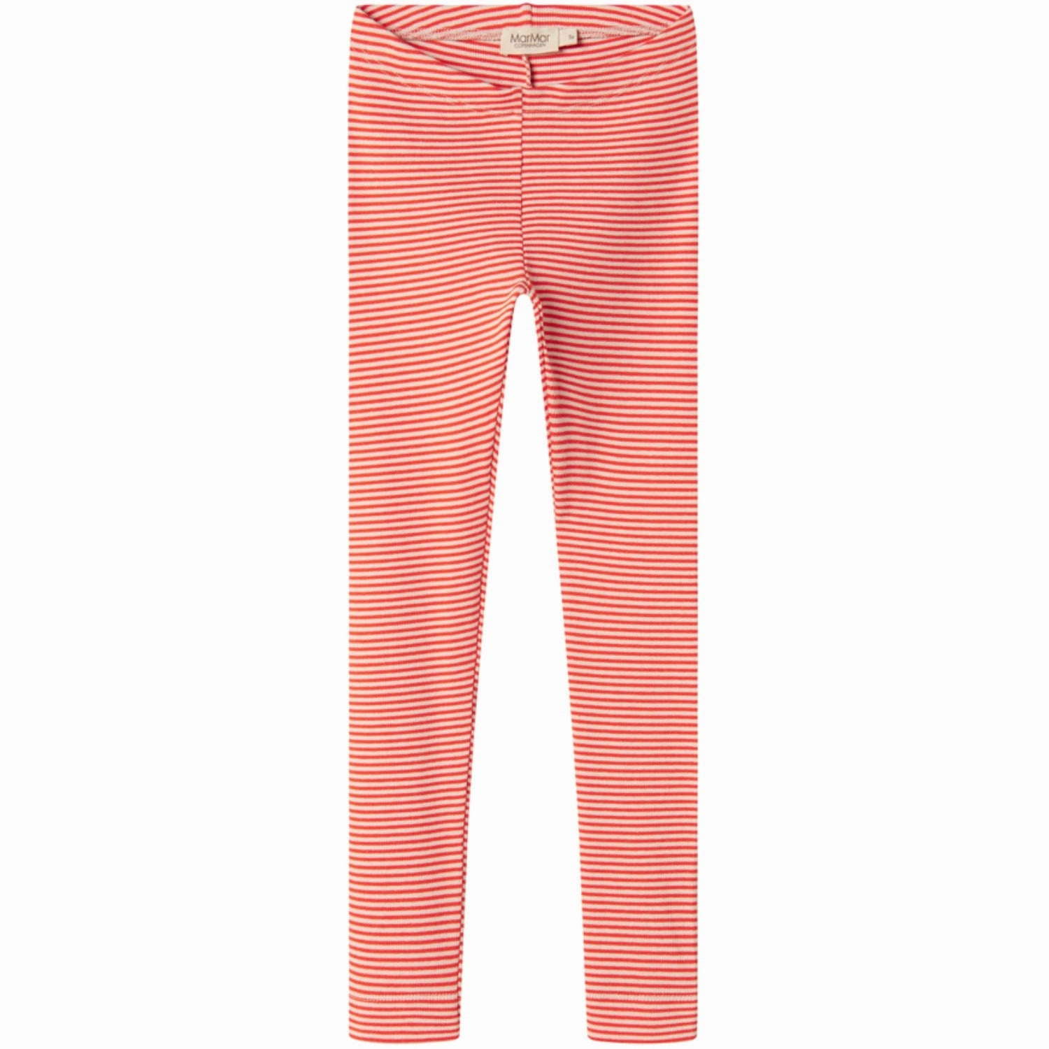 Stylish Stretch Wear Travel Enthusiast Flexible Wear MarMar Modal Fine Rib Red Stripe Leggings