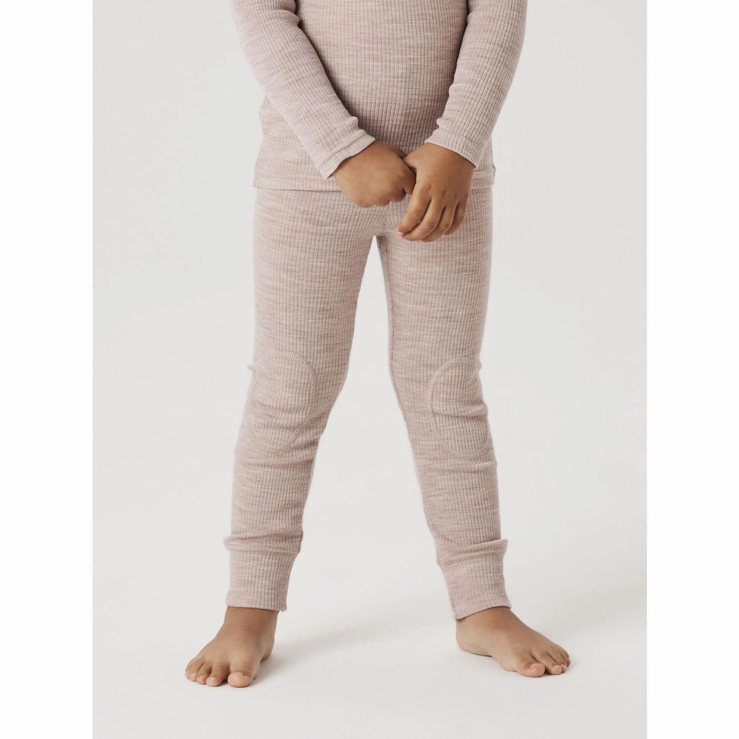 Name It Shadow Gray Nmnwax Wool Rib Leggings Noos Gusset Crotch Design