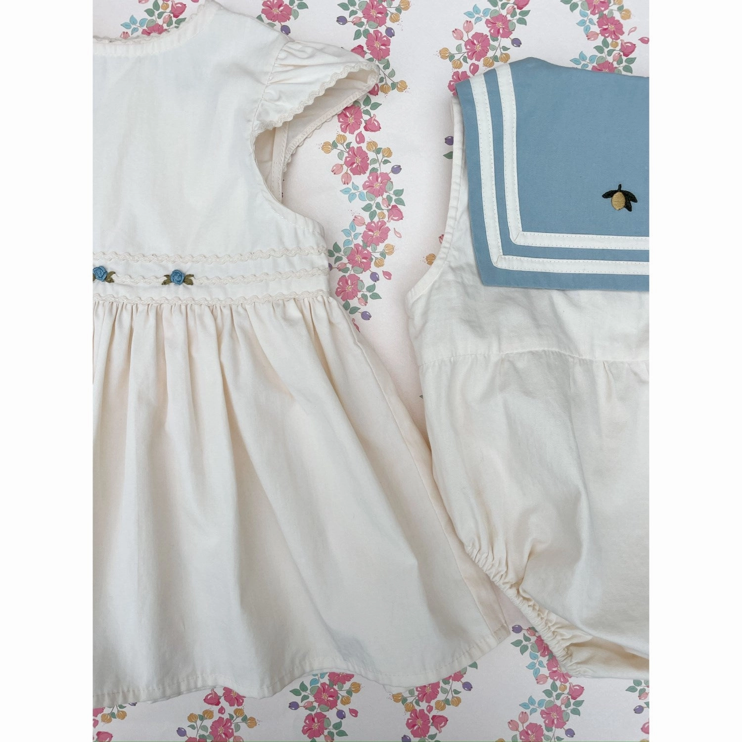 Konges Sl?jd Ashley Blue Celebration Sailor Romper GOTS Trendy Wedding New Club
