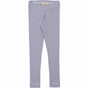 MarMar Modal Fine Rib Blue Stripe Leggings For Teens Shape Retain Fit and Comfort