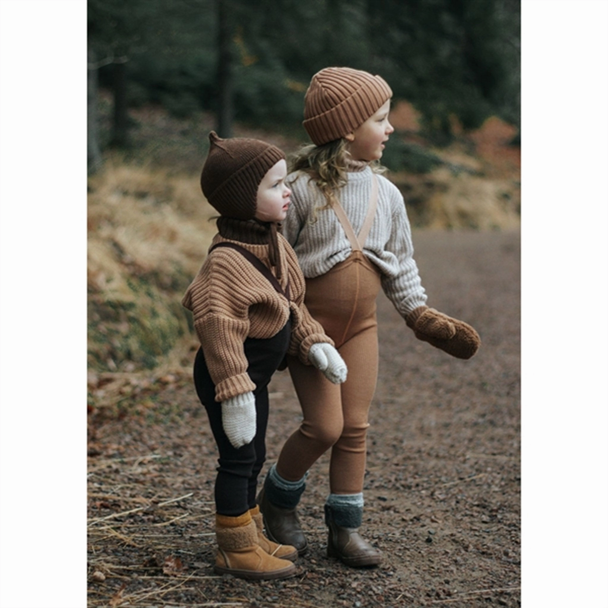 Silly Silas Wooly Footless Tights With Braces Cappuccino Perfect Design Wear