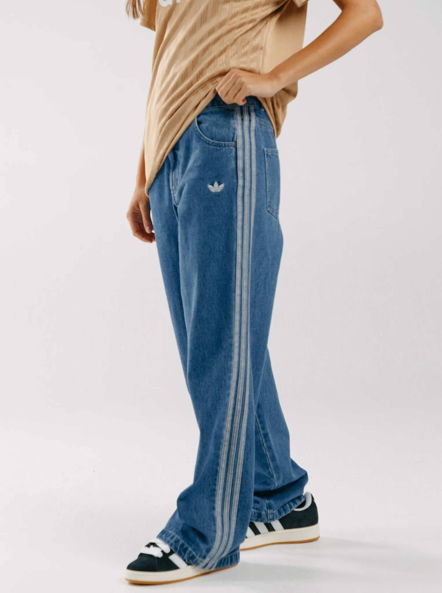 wrinkle free Chic Design Wear Adicolor Denim 3-Stripes Track Pants