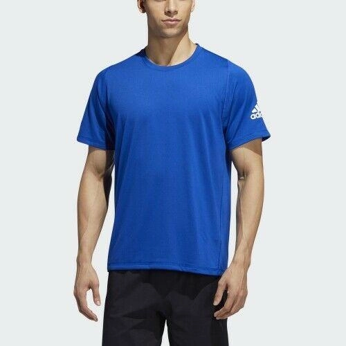 adidas Mens Freelift Weightlifting T-Shirt Blue StaticDissipating Fibers Sporty Layers