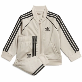 adidas Originals Beige Tracksuit Button-down style NonIrritating Seams