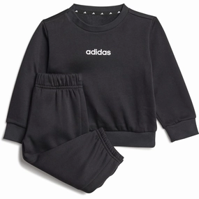 Wrinkle-Free Tactile Grip Details adidas Originals Black/White I Lin Fl Jog Sweat Set