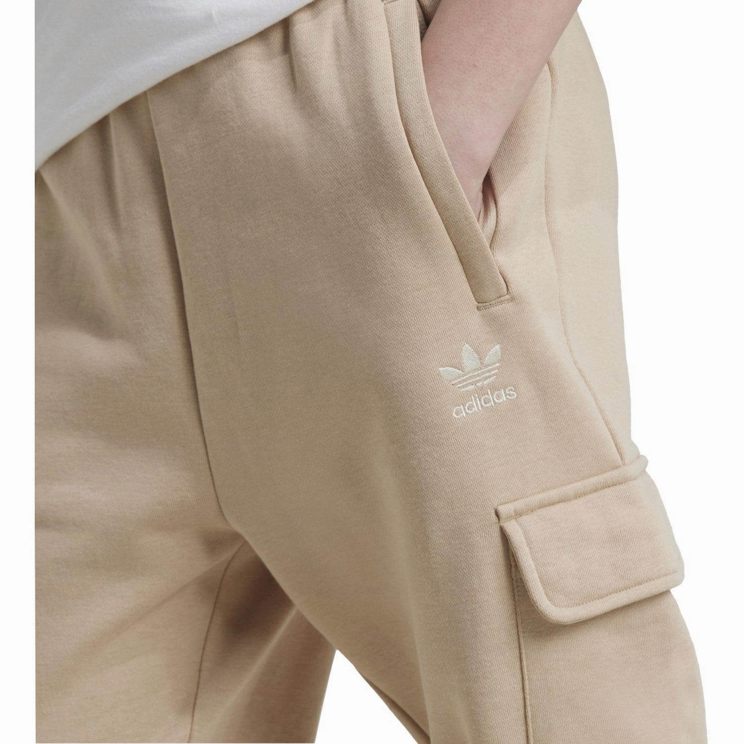 adidas Originals Magic Beige Fleece Cargo Sweatpants DoubleLayered Insulation Anti Odor Technology