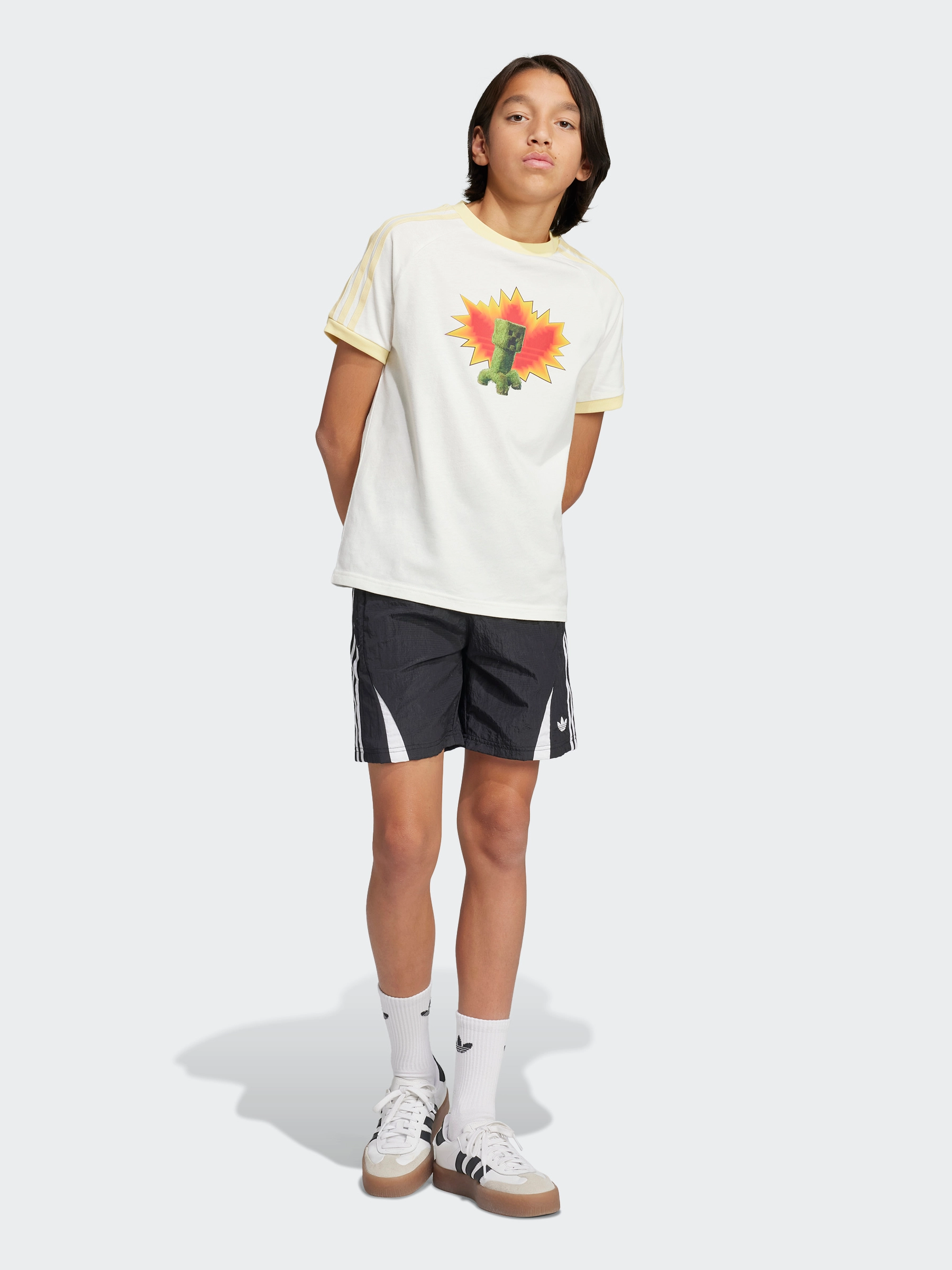Casual Vibe Wear adidas Originals X Minecraft Graphic Tee Kids