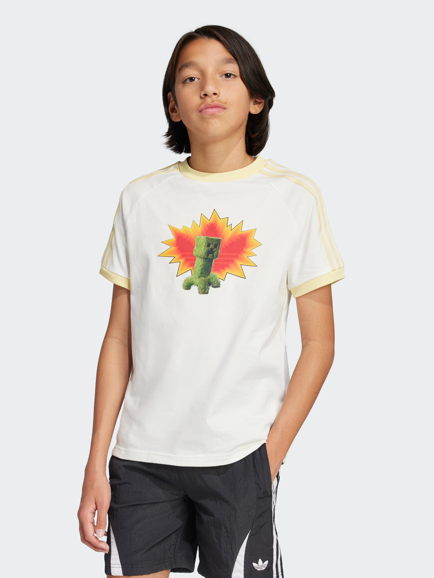 Layered Neckline adidas Originals X Minecraft Graphic Tee Kids