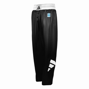 boot venue Lightweight Build adidas WAKO Approved Kickboxing Pants Satin Trousers Black Martial Arts