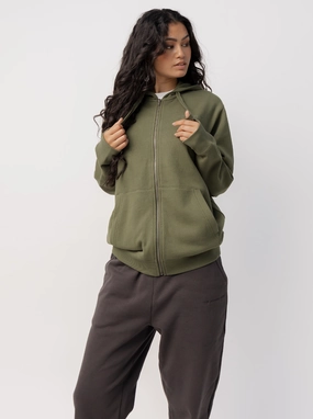 Snowboarding wear V neck Classic Full Zip in Fern