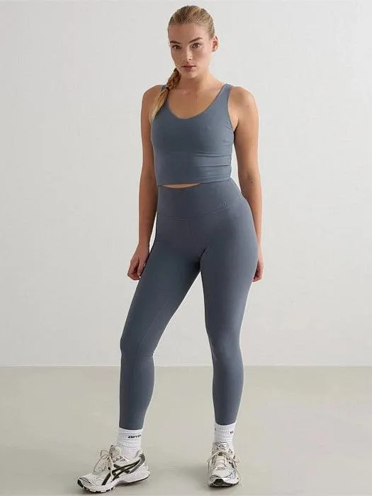 Coverstitch seams Stormy Blue Sense Bralette