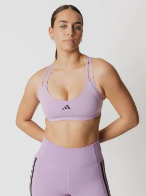 Aeroimpact Luxe Training Light-Support Bra Breathable Design Blue athletic clothing