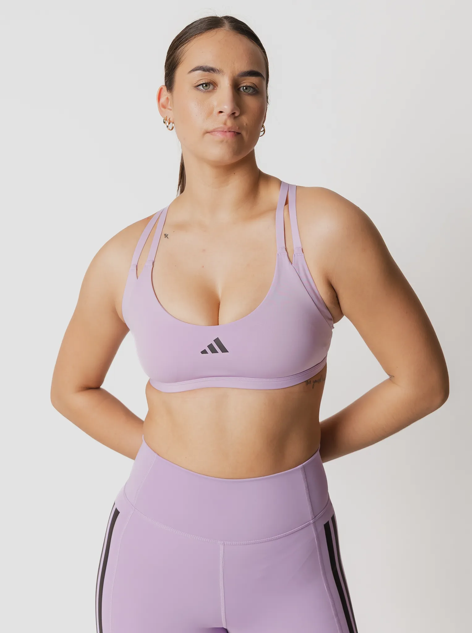 Aeroimpact Luxe Training Light-Support Bra Breathable Design Blue athletic clothing