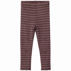 Name it Peppercorn Stripes Wang Wool Needle Leggings Noos Thermal Warm All Ages Tight Style