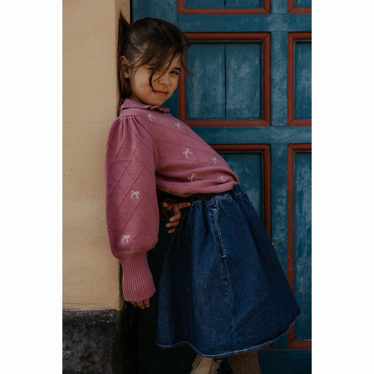 Fliink Dark Denim Blue Don Denim Skirt Comfort Fit