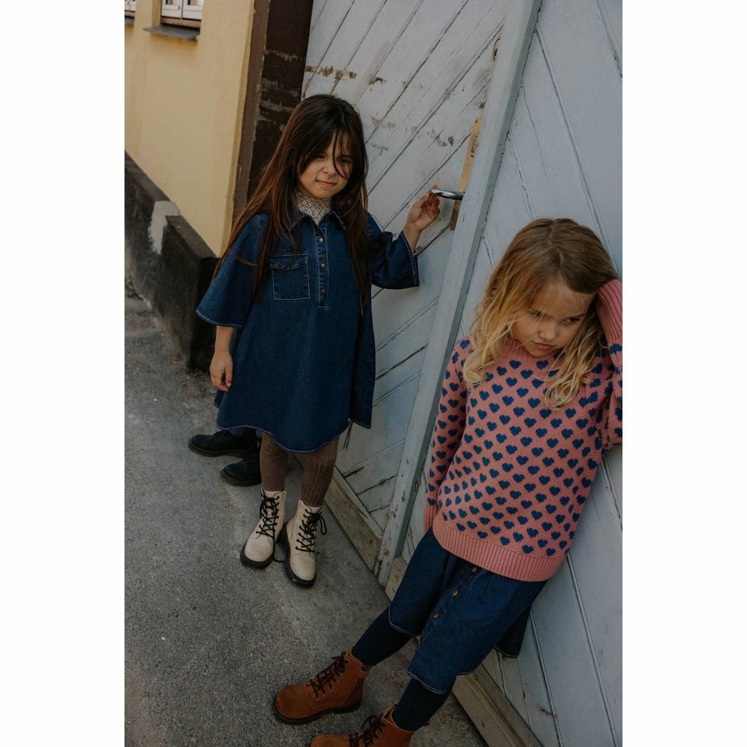 Fliink Dark Denim Blue Don Denim Skirt Couture Inspired Invisible Seams