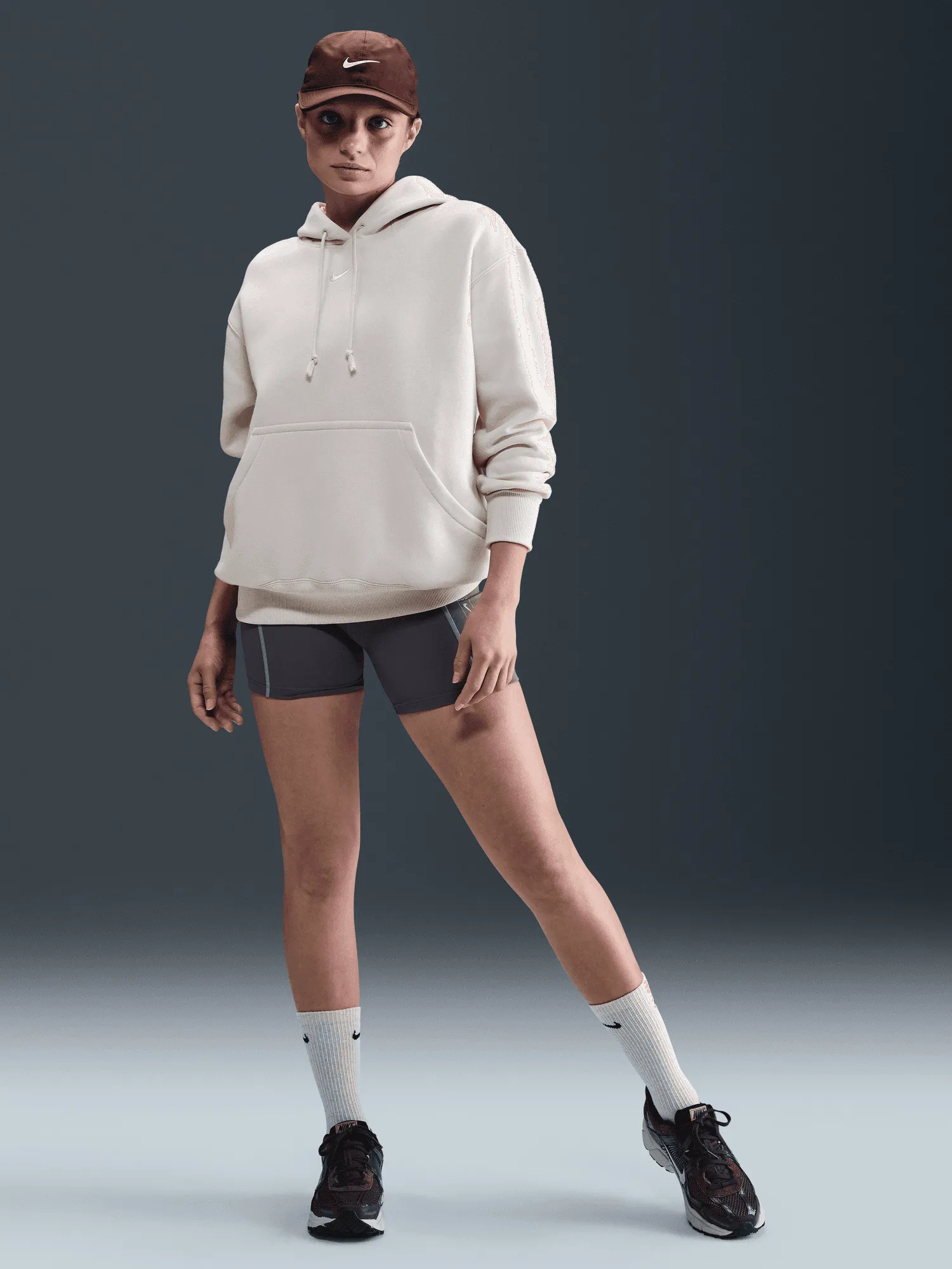 Floral Print Non Restrictive Fit Phoenix Fleece Oversized Pullover Hoodie