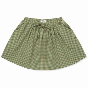 Lalaby Green Check Dagmar Skirt natural fiber