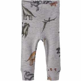 Lightweight Performance Fabric Soft Inner Lining Name it Silver Filigree Aop Willow Wool Pants AOP