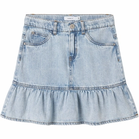 Name It Light Blue Denim Nynne Short Denim Skirt Urban Mood