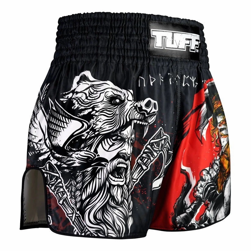 Effortless Style Anti Friction Seams TUFF Muay Thai Shorts The Barbarian Black RMS121