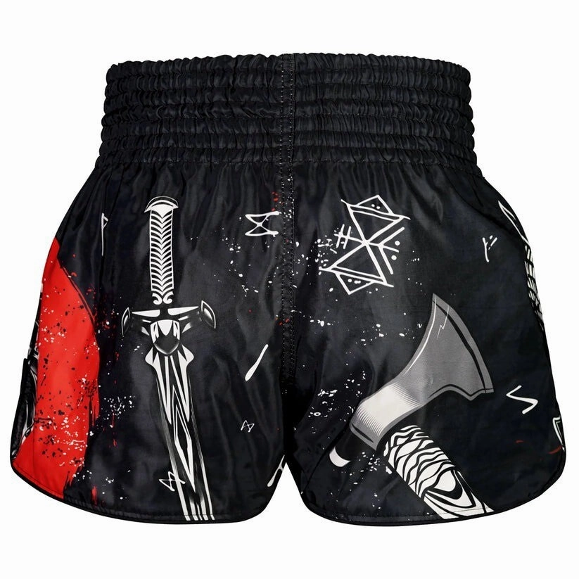 TUFF Muay Thai Shorts The Barbarian Black RMS121 garden work Breezy Comfort