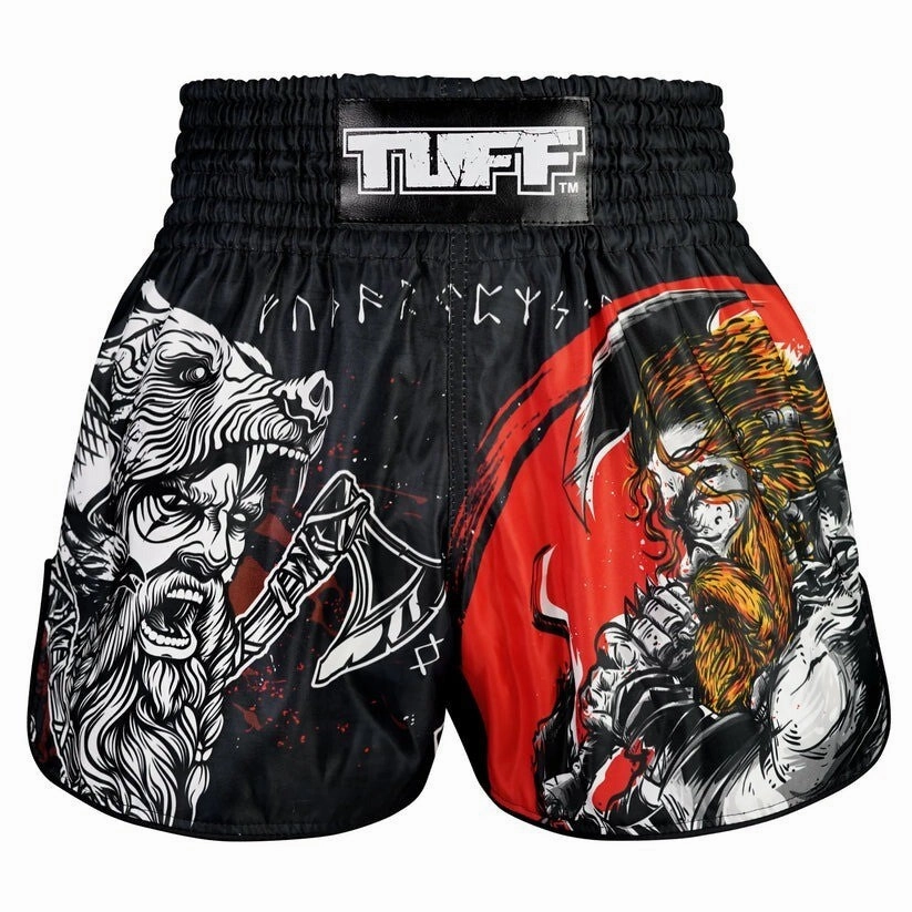 TUFF Muay Thai Shorts The Barbarian Black RMS121 Formal Wear