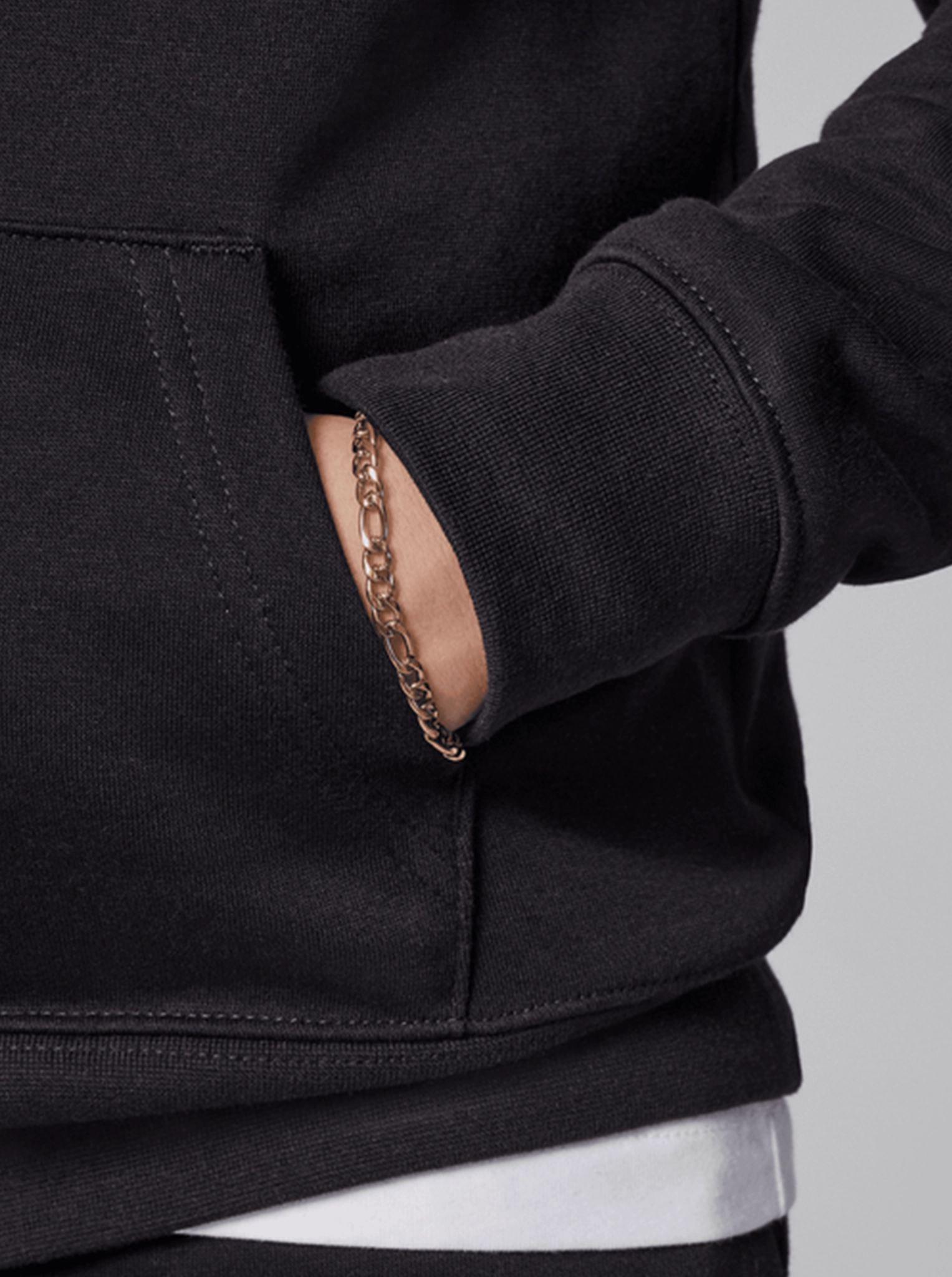 Jordan Baseline French Terry Pullover Hoodie Youth Beach Walk Front Pouch