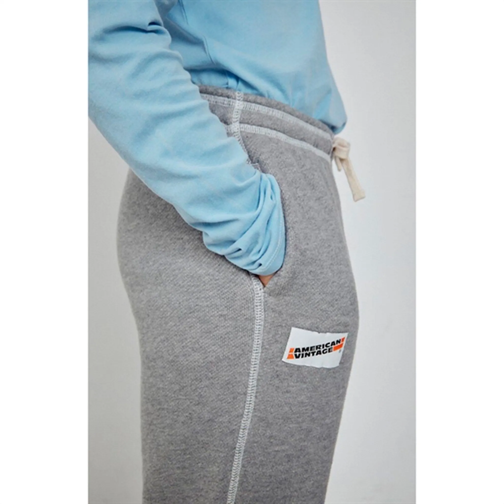 American Vintage Sweatpants Gupcity Heather Grey Skin-friendly
