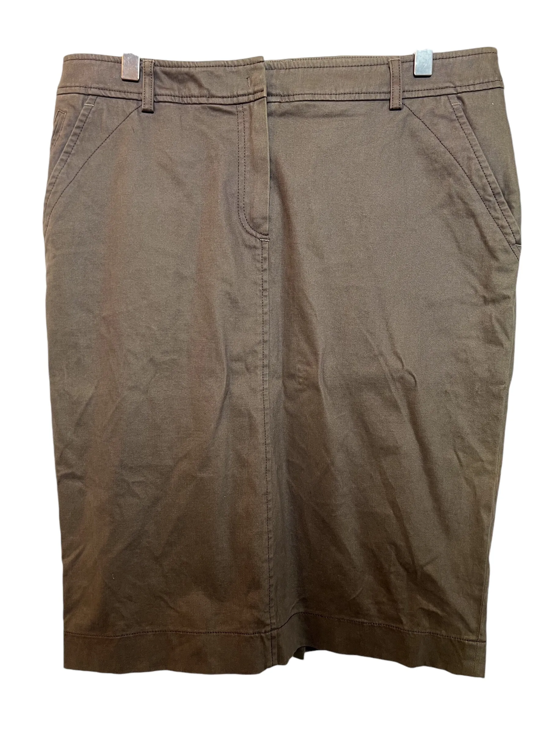 Peserico Women's Green Skirt (W34) Reinforced Hemlines denim material