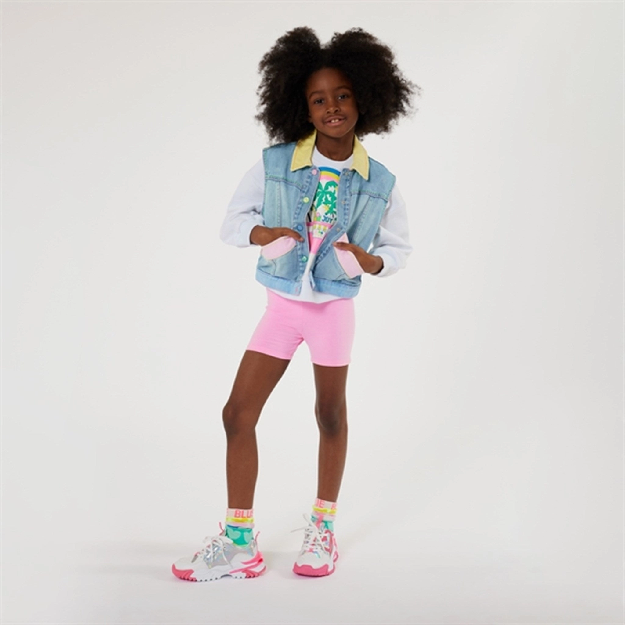 Selection Billieblush Double Stone   Bleach Denim Vest