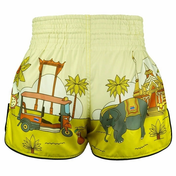 TUFF Muay Thai Shorts The Sunshine Journey RMS127 No Slip Waistband Easy Days