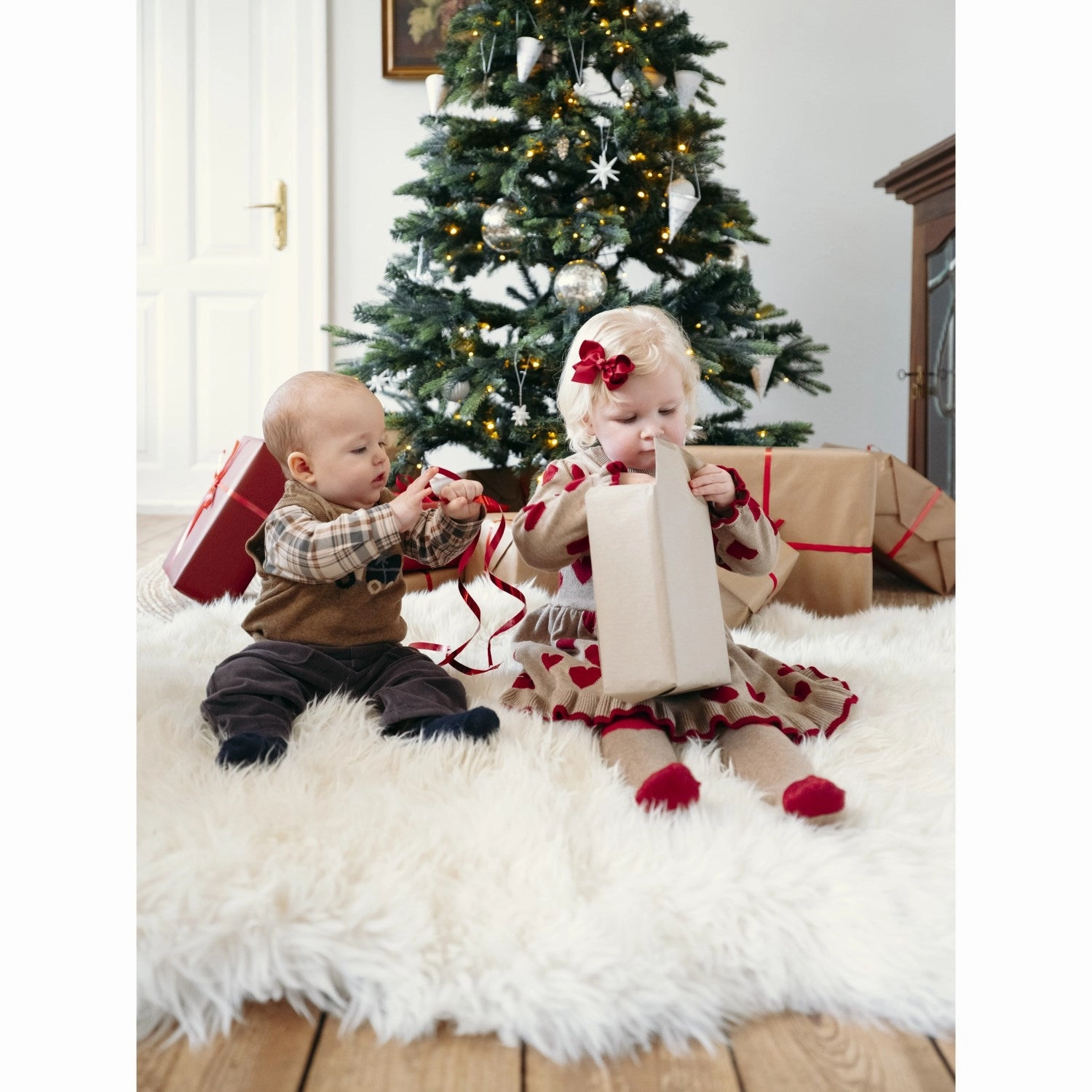 Hust & Claire Coffee Melange Perry Vest Striped