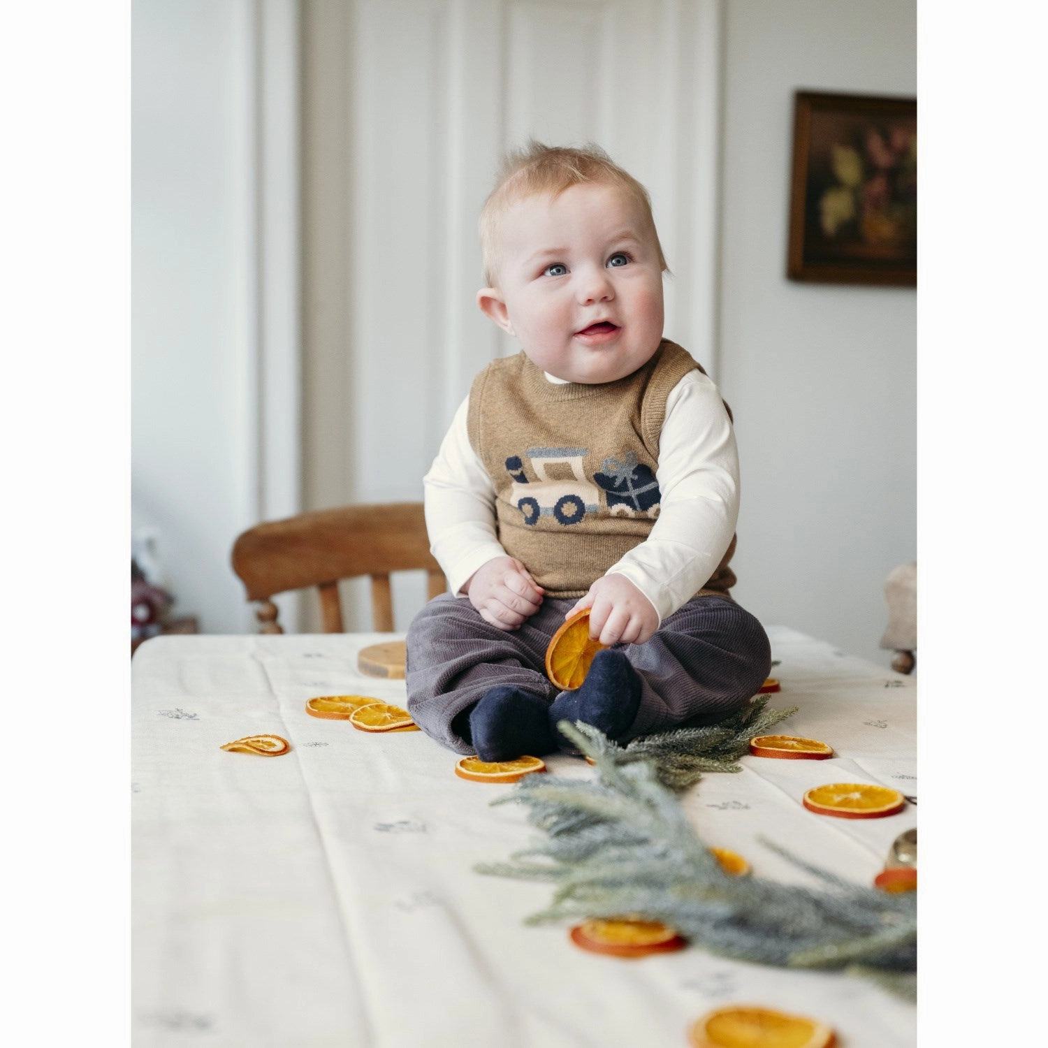 Hust & Claire Coffee Melange Perry Vest Soft Lining recreation