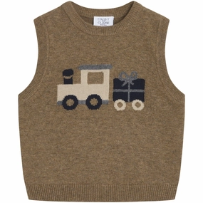 Hust & Claire Coffee Melange Perry Vest Scarce