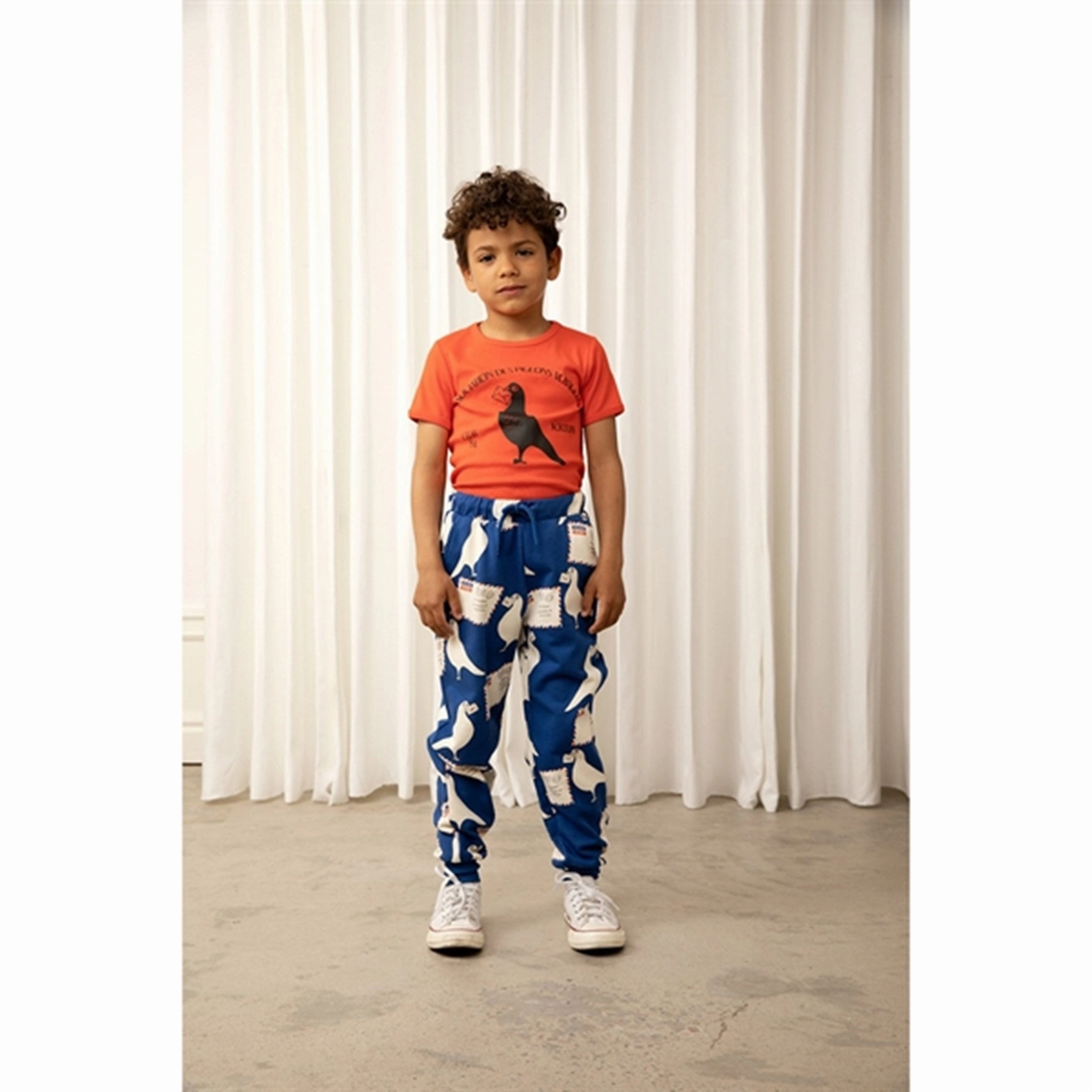 Mini Rodini Pigeons Aop Sweatpants Blue sunglasses venue
