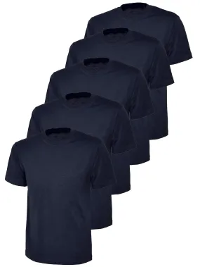 Kruze | Womens Crew Neck T-Shirts (5 Pack) - Navy Light Style Trend