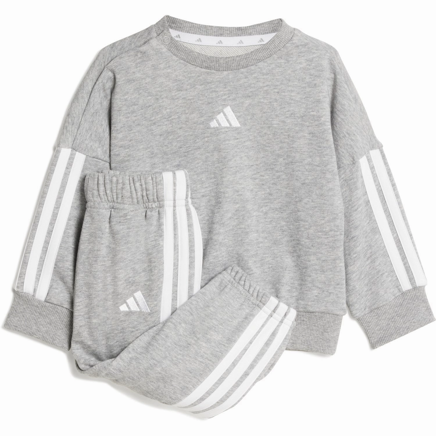 adidas Originals Medium Grey Heather/White I 3S Ft Jog 240 Sweat Set NonSlipInnerLayer ZeroDistractionWaistband