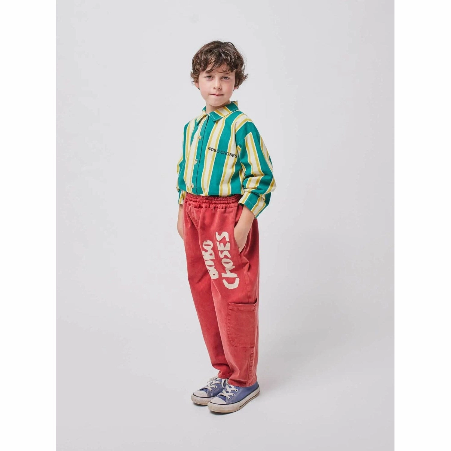 Bobo Choses Burgundy Red Baggy Sweatpants Gym Wear theater