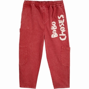 Versatile Performance Bobo Choses Burgundy Red Baggy Sweatpants