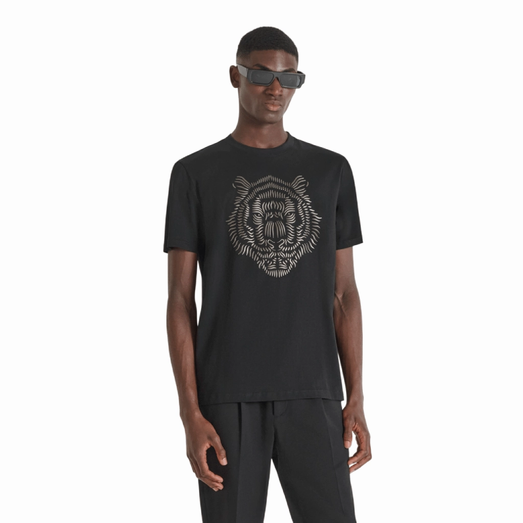 Antony Morato Reflective Tiger T-Shirt Men ReinforcedHems