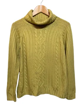 All Fit Look Artigiano Green Knitted Turtle Neck Sweater (Size XL)