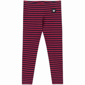 Lounge Outfit Wood Wood Ira Kids Leggings Navy/Red Stripes