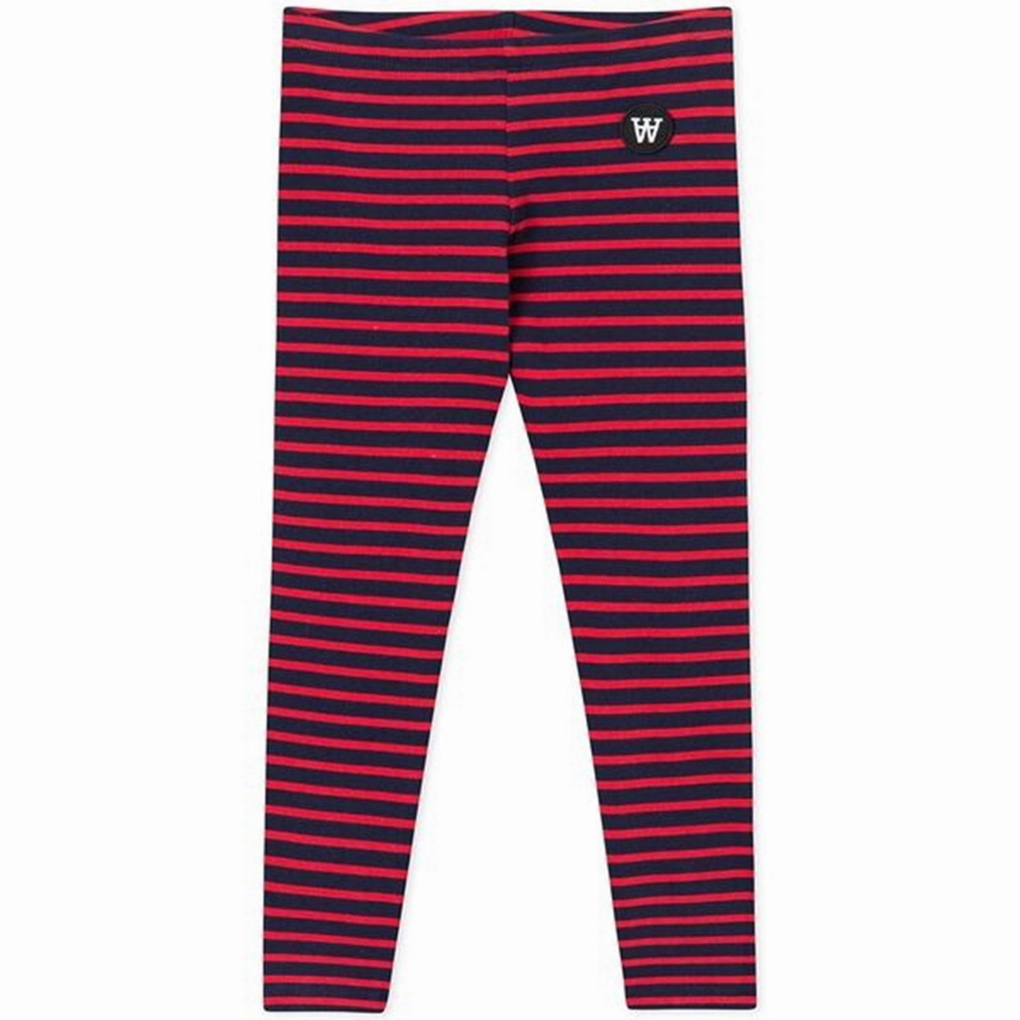 Body Hug Wood Wood Ira Kids Leggings Navy/Red Stripes